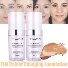 Omaky ensemble deux fond de teint, teinte adaptative pour maquillage rapide et naturel.