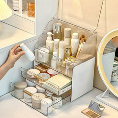 Le rangement cosmétique portable Omeily facilite les retouches en voyage.