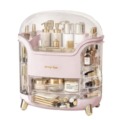 Omeily Organisateur Maquillage 3 étages avec couvercle transparent pour accès rapide.