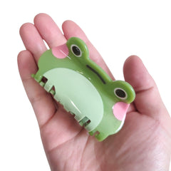 OMG Decor clip cheveux grenouille verte acétate, accessoire charmant pour plusieurs styles