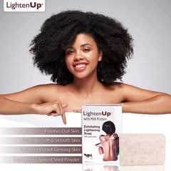 OMIC Lighten-Up ingrédients clés : karité, lait, abricot pour nourrir.