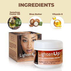 Texture crème nourrissante Lighten-Up Plus pour une peau hydratée.