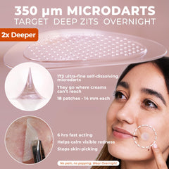 Pansement OMMA microdart, pénétration profonde des actifs pour résultats ciblés.