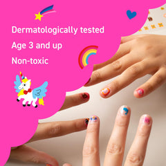 Omy autocollants ongles licorne application facile - usage rapide
