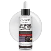 OMZOK Peel Shot Glow Riz Ampoule : bouteille élégante pour un éclat naturel.