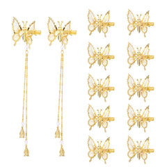 ONCHSH pince-cheveux papillon 3D en or, mouvement élégant pour cheveux.