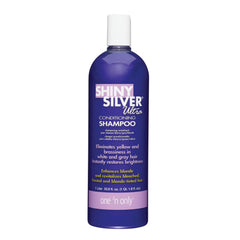 One 'N Only Shiny Silver Purple Shampoo, flacon-pour, soin tonifiant violet pour cheveux blonds