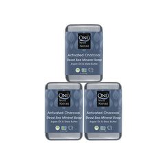 One With Nature Activated Charcoal Soap bar for detoxifying facial and body cleansing