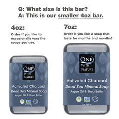 One With Nature Dead Sea Minerals Soap highlighting minerals for skin balance and gentle exfoliation