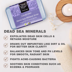 One With Nature Savon Lavande – texture crémeuse apaisante pour la peau