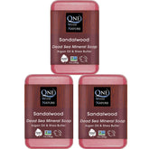 One With Nature savon sel de mer santal – purifiant et exfoliant pour visage et corps