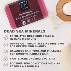 One With Nature savon sel de mer santal – parfum boisé et texture douce