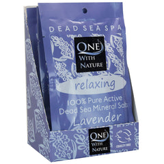 One With Nature sel mer morte bain lavande, pack de 6, expérience spa à domicile.