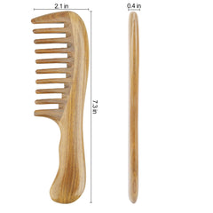 Peigne Onedor santal vert fini lisse offre douceur et confort.