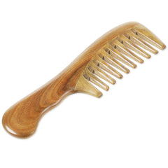 Dents extra larges Onedor santal vert démêle sans accrocher les cheveux.