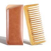 Onedor peigne cheveux santal vert – dents extra larges démêlent en douceur.