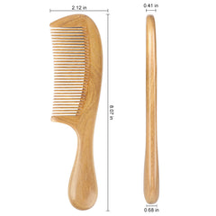 Onedor peigne cheveux santal vert naturel, finition lisse pour un entretien quotidien.