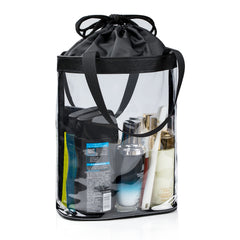 Sac transparent Onemoky ouvert, accès rapide au contenu pendant le voyage.