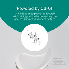 Étiquette simple et design épuré du soin OneSkin OS-01.