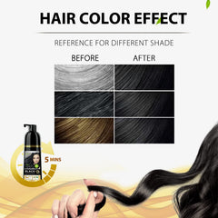 Avant et après l’utilisation du Shampoing Noir Onilyua