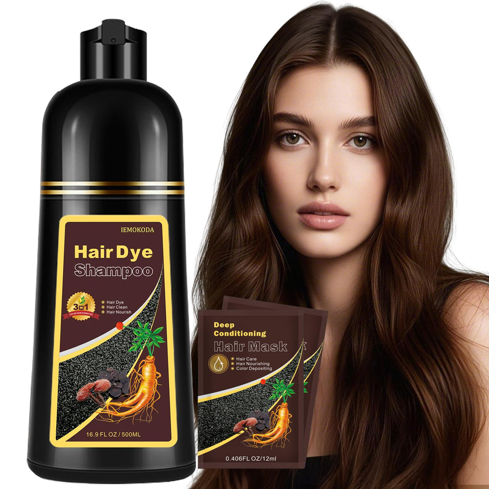 Onilyua shampoo colorant cheveux brun café avec couleur naturelle rapide