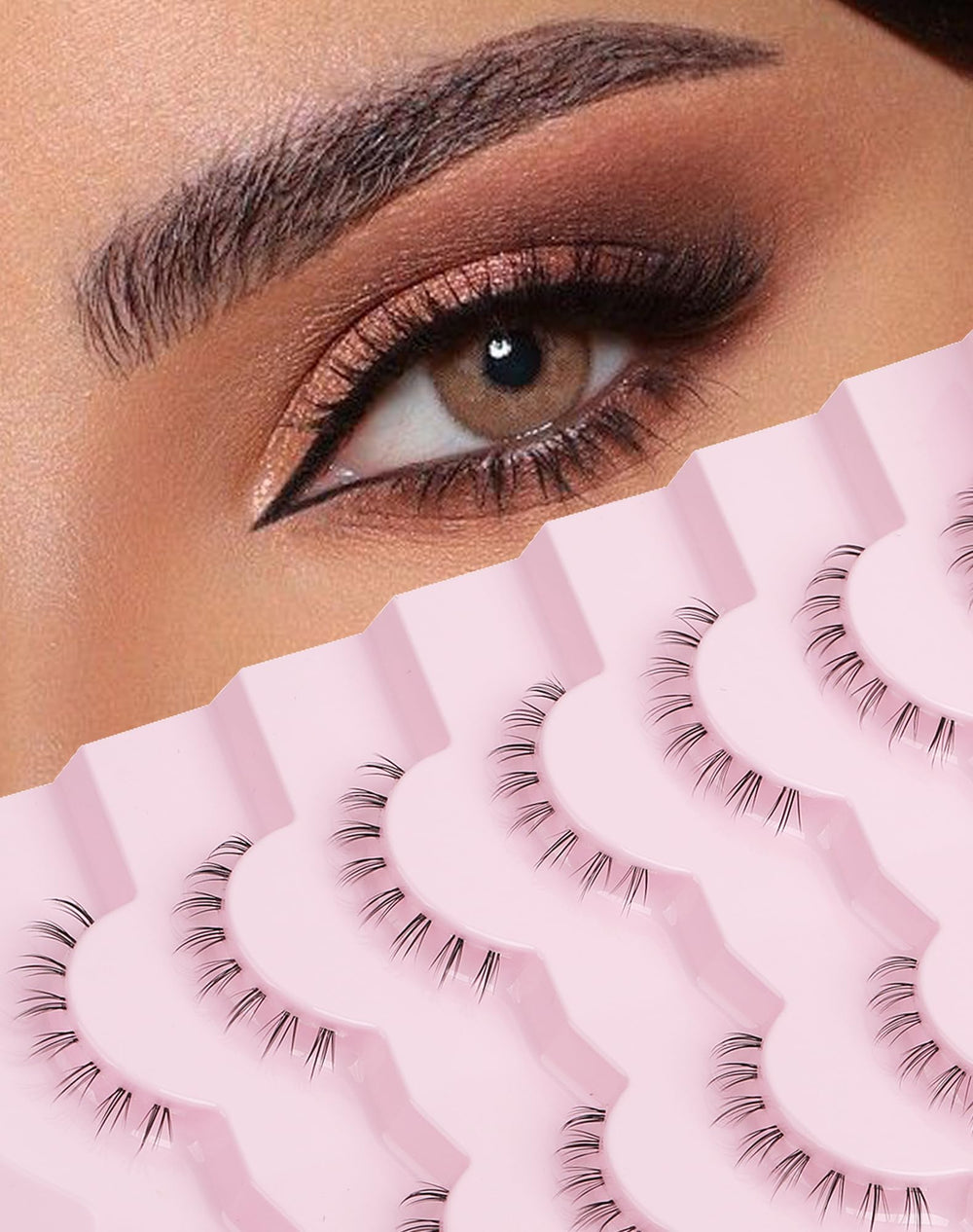 Onlyall cils bas faux avec band ultra-fin pour un regard naturel et confortable.