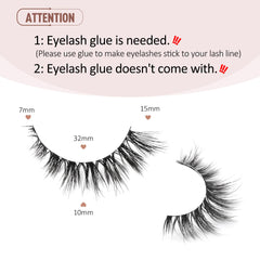 Onlyall cils-faux s'adapte à toutes les formes d'yeux pour un maintien fiable.