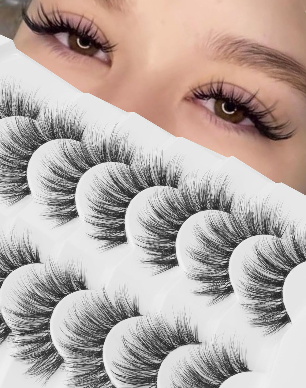 Onlyall cils faux bande fin naturel offrant un look discret et authentique.