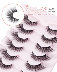 Onlyall cils mink oeil-de-chat, pratique et réutilisable jusqu'à 15-20 fois.