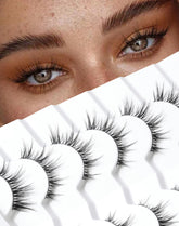 Onlyall cils naturels wispy 10mm pour un regard subtil et naturel.