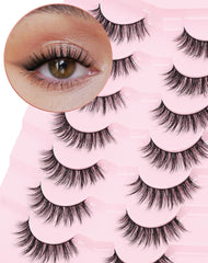 Onlyall cils naturels wispy avec bande fine pour un aspect discret
