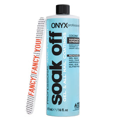 Onyx Professional coconut-scented remover bottle for fast polish removal