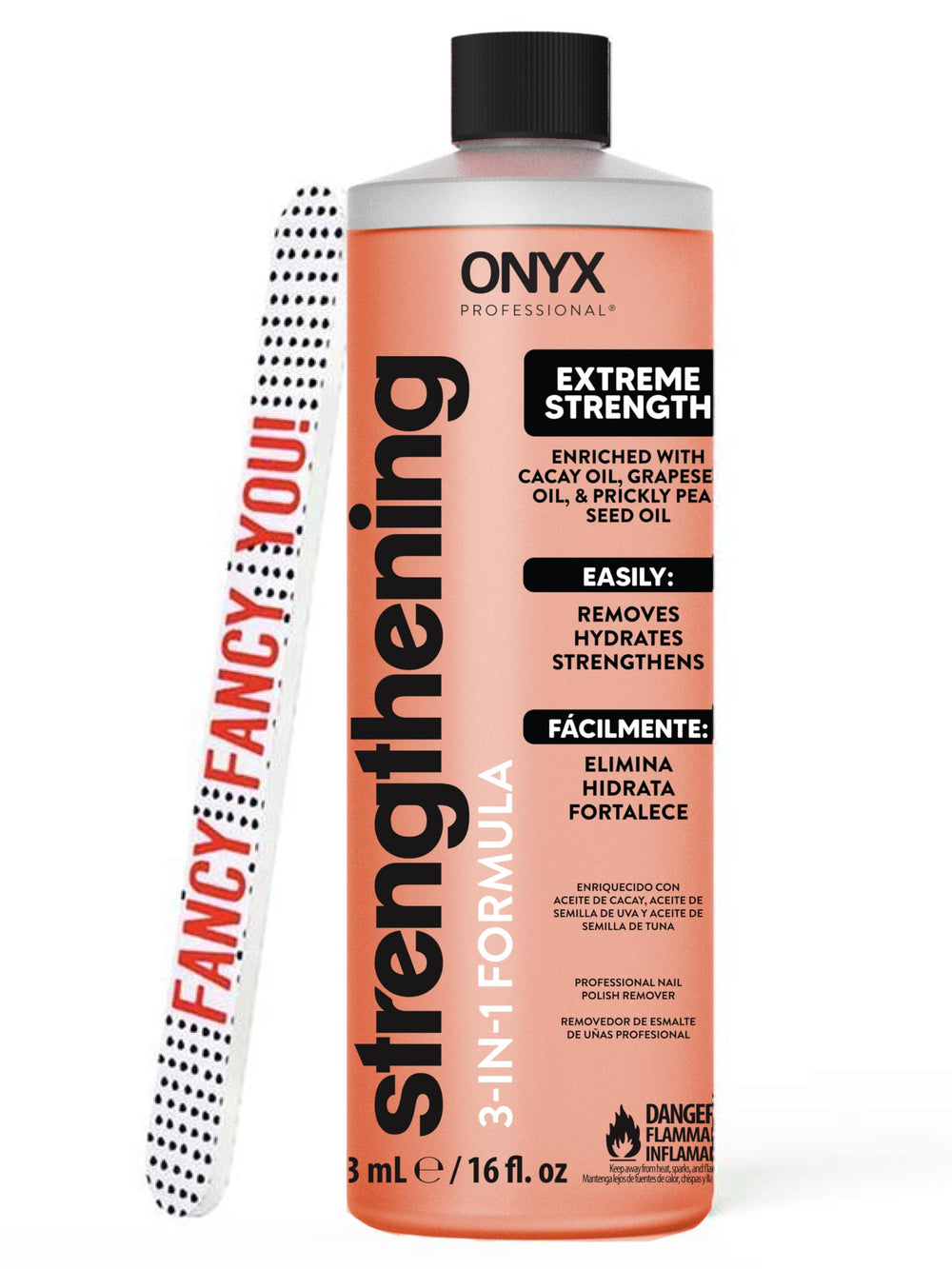 Onyx Professionnel dissolution-vernis: retire le vernis tout en hydratant les ongles.