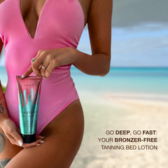 Onyx Sunphoria: huile d'avocat, huile de coco et karité hydratant la peau pendant le bronzage.