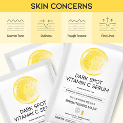 L’étui de 10 masques vitamine-c facilite une routine pratique.