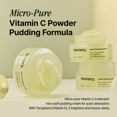 OOZNARY Vita3 Crème pudding hydratation profonde: peau douce et nourrie.
