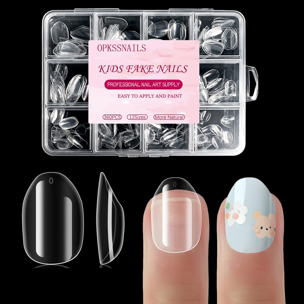 OPkssnails ensemble d ongles pour enfants en gel souple, manucure rapide à domicile