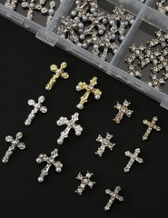 OPMADM croix pour ongles argent, éclat subtil pour décorers vos ongles.