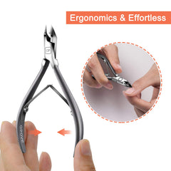 Poignee ergonomique Opove X7 mini avec ressort double pour une prise confortable.