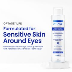 Optase Life eau ionisée – effet aimant pour démaquiller les yeux.