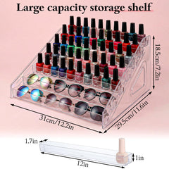 Oqqlin Capacité vernis 70-85 bouteilles, rangement clair.