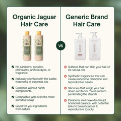 Organic Jaguar conditionneur sans sulfates, soin doux respectant l'équilibre capillaire.