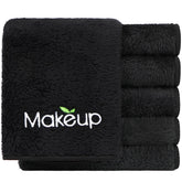Orighty lingettes démaquillantes microfibre peluche corail noir 13x13 pour démaquillage en douceur