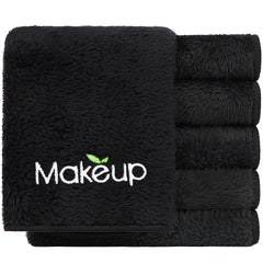 Orighty lingettes démaquillantes microfibre peluche corail noir 13x13 pour démaquillage en douceur