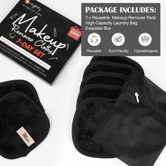 Orighty lingettes démaquillage ensemble 7 jours – absorption efficace avec eau seulement.