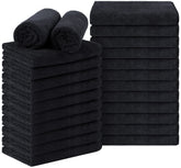 Serviettes Orighty salon noir 16x29, absorption efficace pour cheveux et peau.