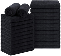 Serviettes Orighty salon noir 16x29, absorption efficace pour cheveux et peau.