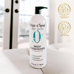 Application Original Sprout sur cheveux lavés, démêlage facilité et douceur.