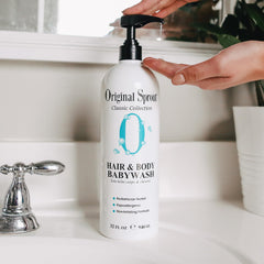 Original Sprout Shampoing Bébé – calendula et romarin, soin doux peau sensible.