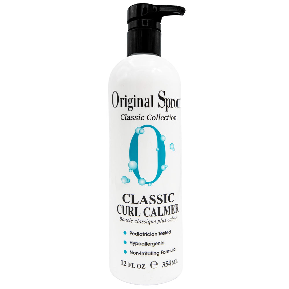 Original Sprout Curl Calmer, bouteille ouverte pour une application facile.